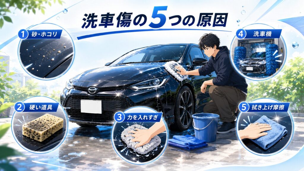 なぜ？洗車傷がついてしまう5つの主な原因