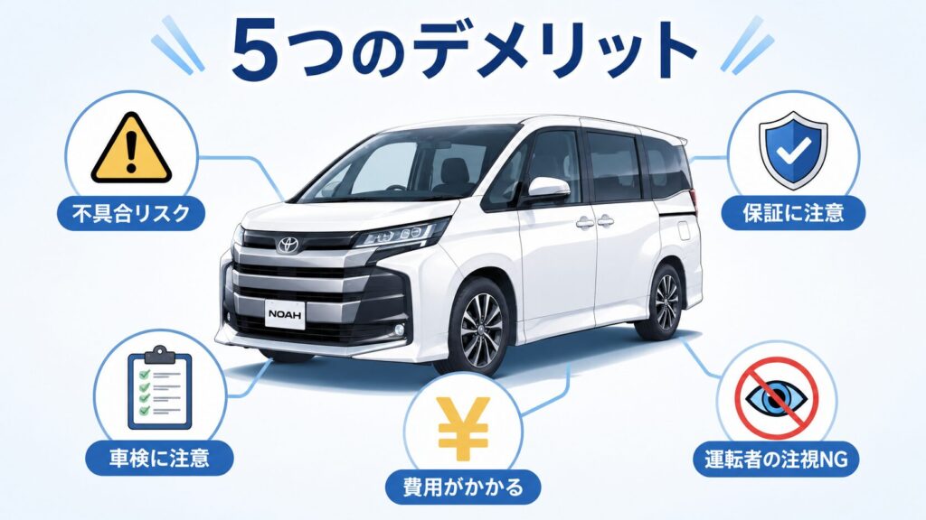 新型ノア テレビキャンセラーで考えられる5つのデメリット
