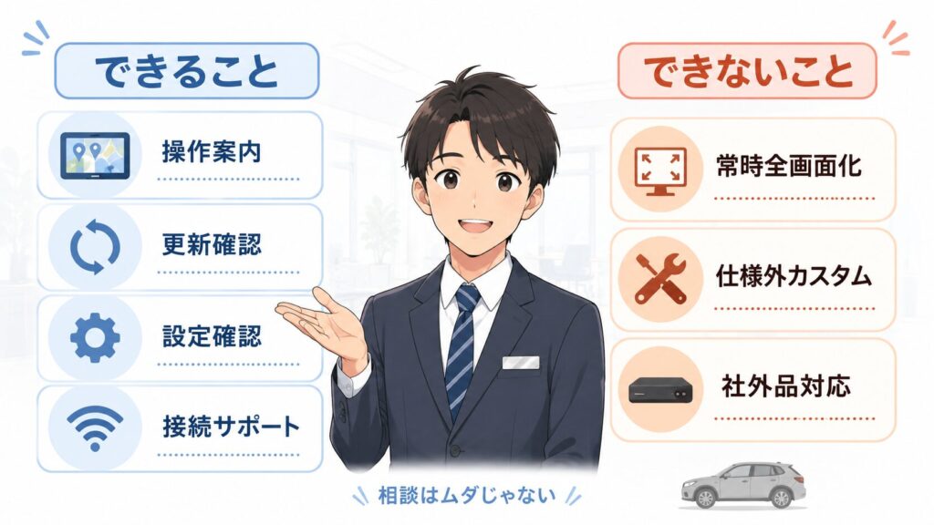 ディーラーで対応できること・できないこと