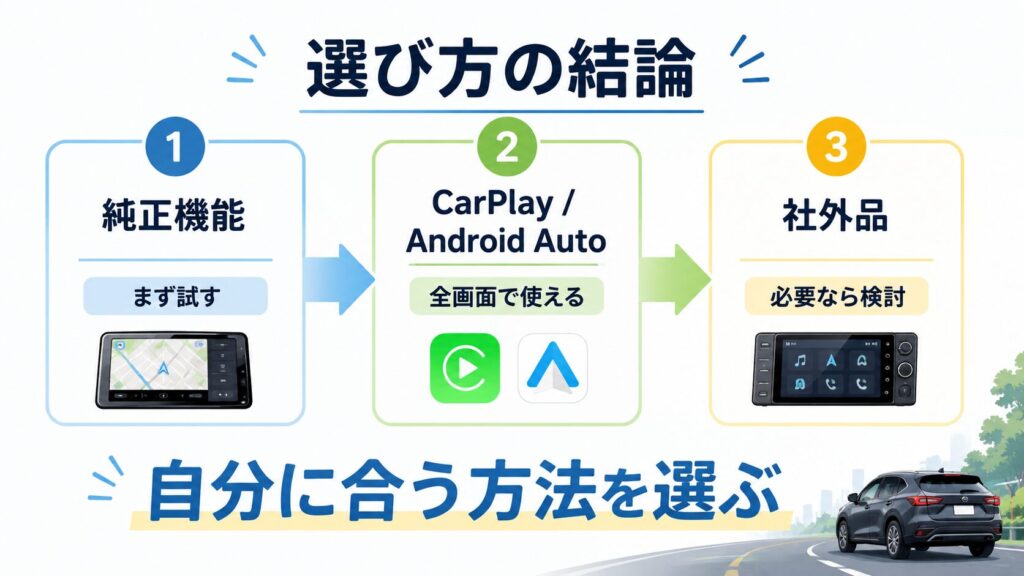 ハリアーのナビ全画面化はディーラー対応と選択肢を整理して判断しよう