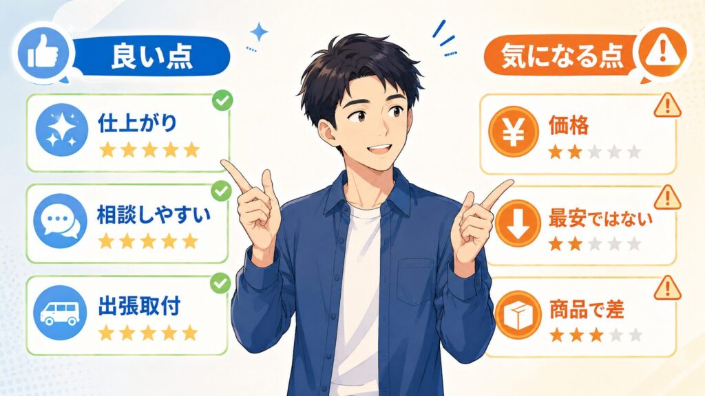 ナビ男くんの評判で見られやすいポイント