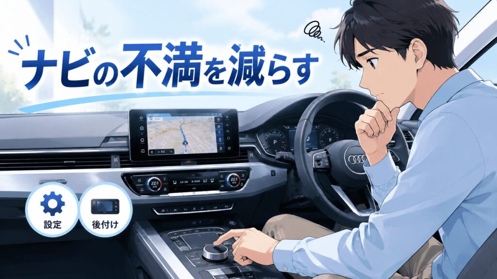 アウディ純正ナビは使いにくい？不満を減らす設定と後付け装備の選び方