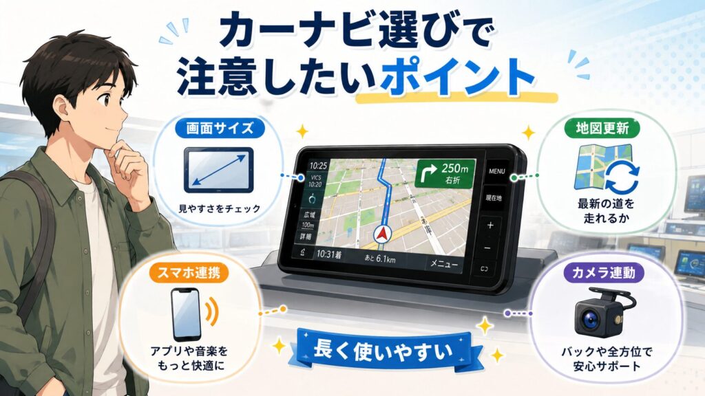 カーナビ選びで注意したいポイント