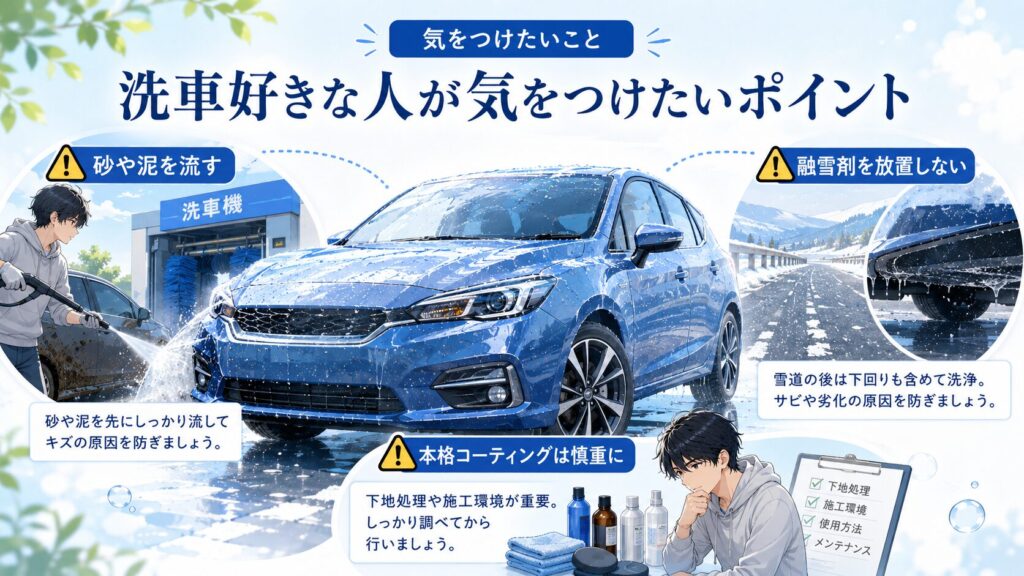 洗車好きな人が気をつけたいポイント