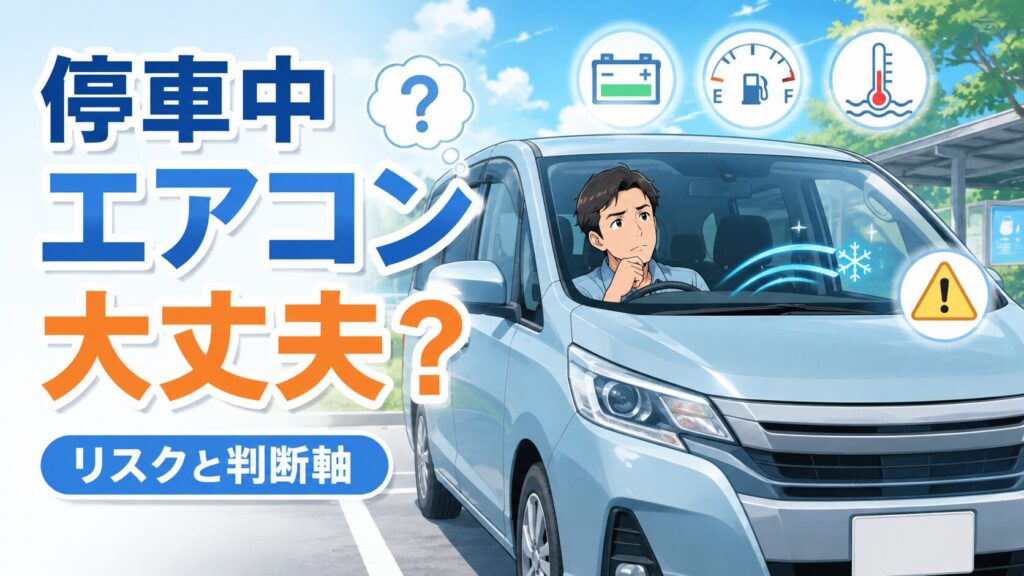 車のエアコンつけっぱなしは大丈夫？停車中のリスクと安全に使う判断軸