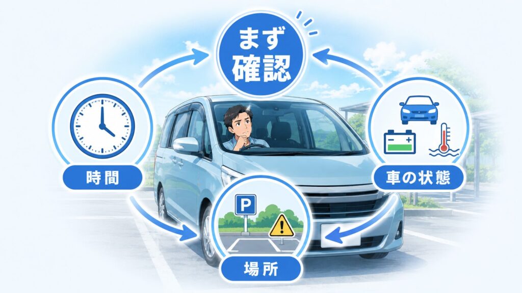 車のエアコンをつけっぱなしはOK？まず押さえる答え