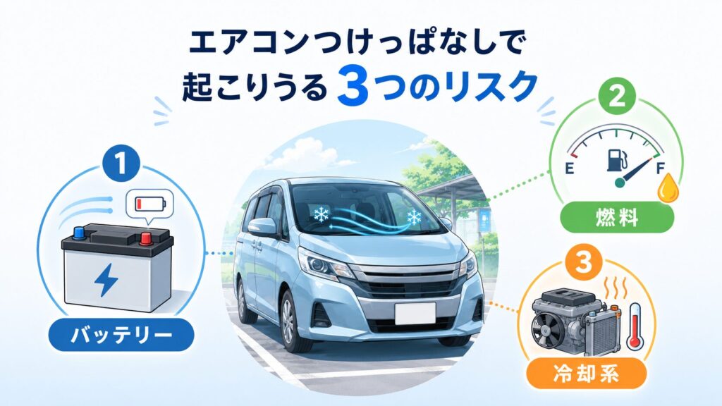 エアコンつけっぱなしで起こりうる3つのリスク