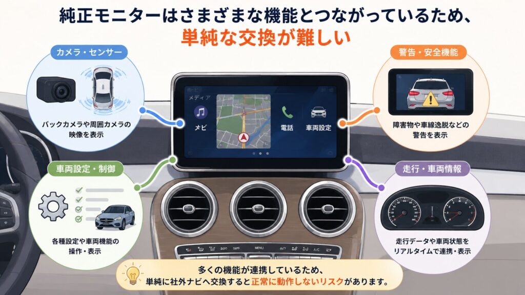 ベンツに社外ナビは交換できない？断られやすい理由と代替策