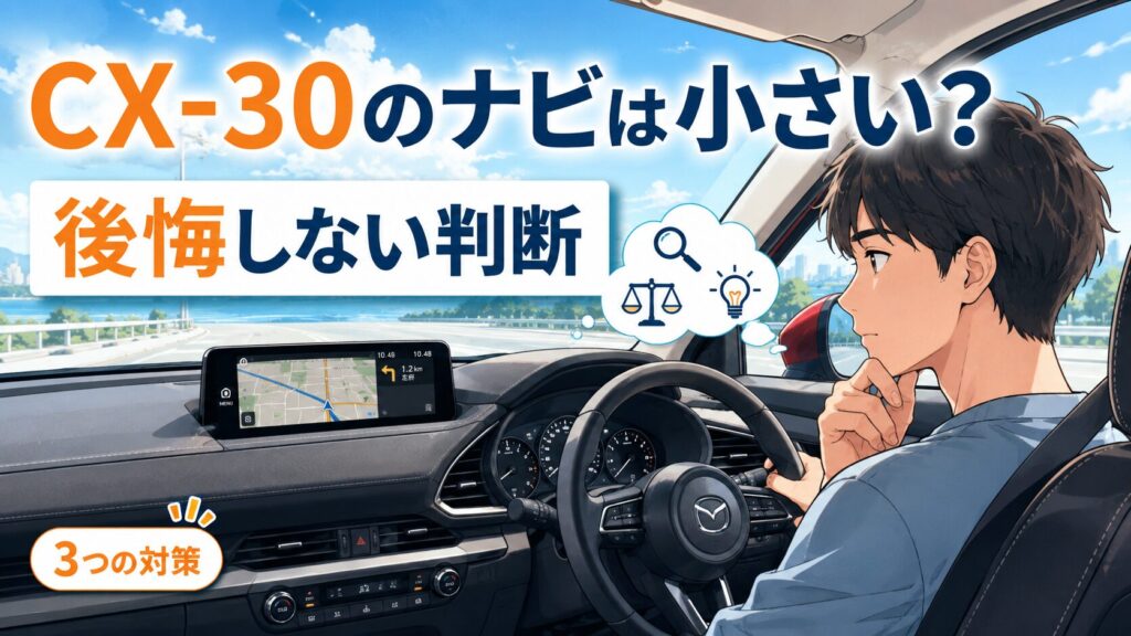 CX-30のナビは小さい？後悔しないための判断基準と3つの対策