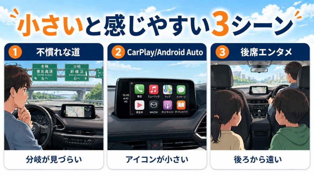 CX-30のナビサイズ、実際のところどう？仕様と他車種比較