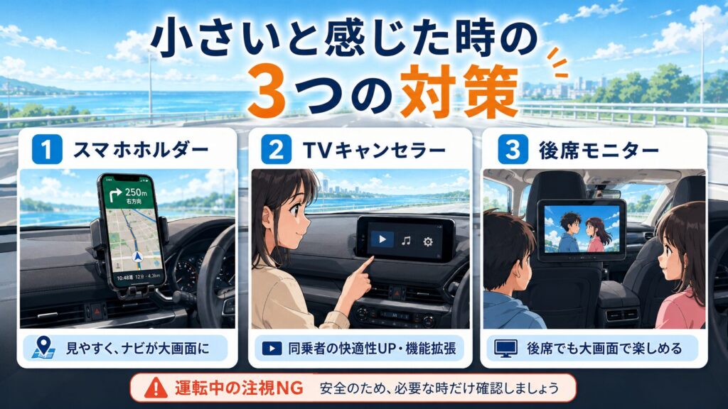 CX-30のナビが小さいと感じた時の3つの対策