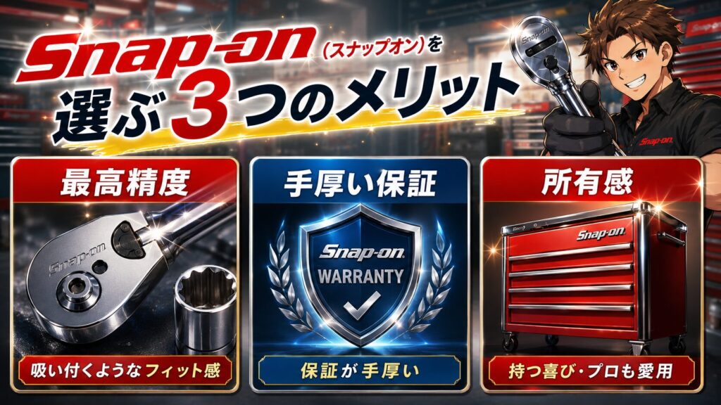 Snap-on（スナップオン）を選ぶ3つのメリット