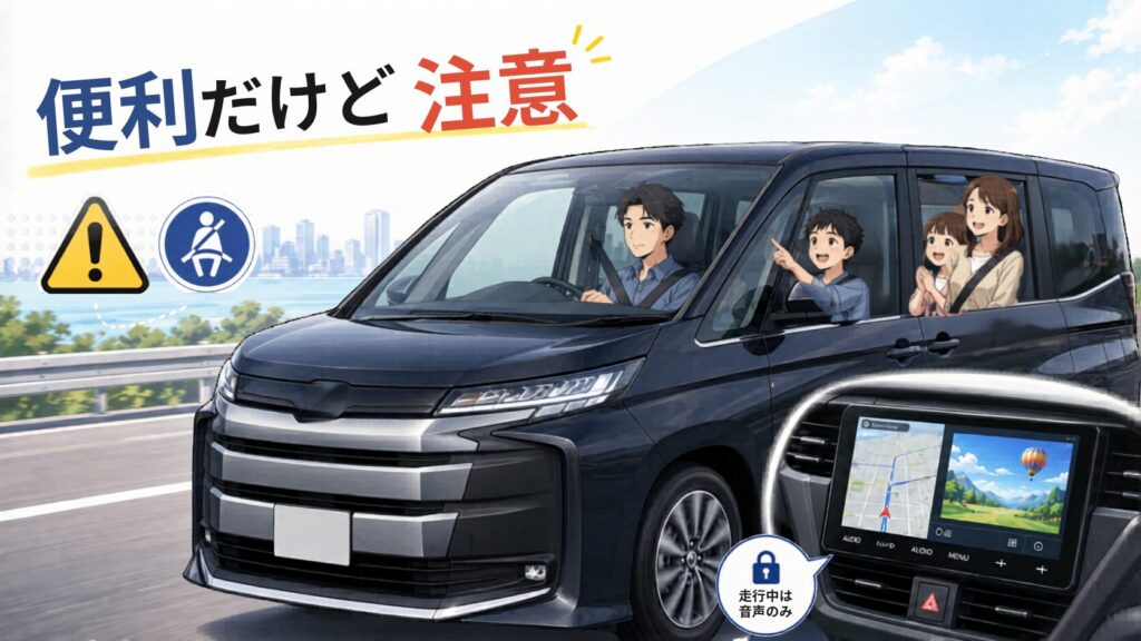 新型ノア・ヴォクシーの テレビキャンセラーのデメリットと安全な使い方