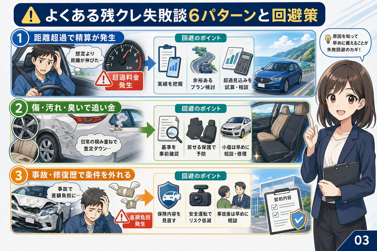 よくある残クレ失敗談6パターンと回避策