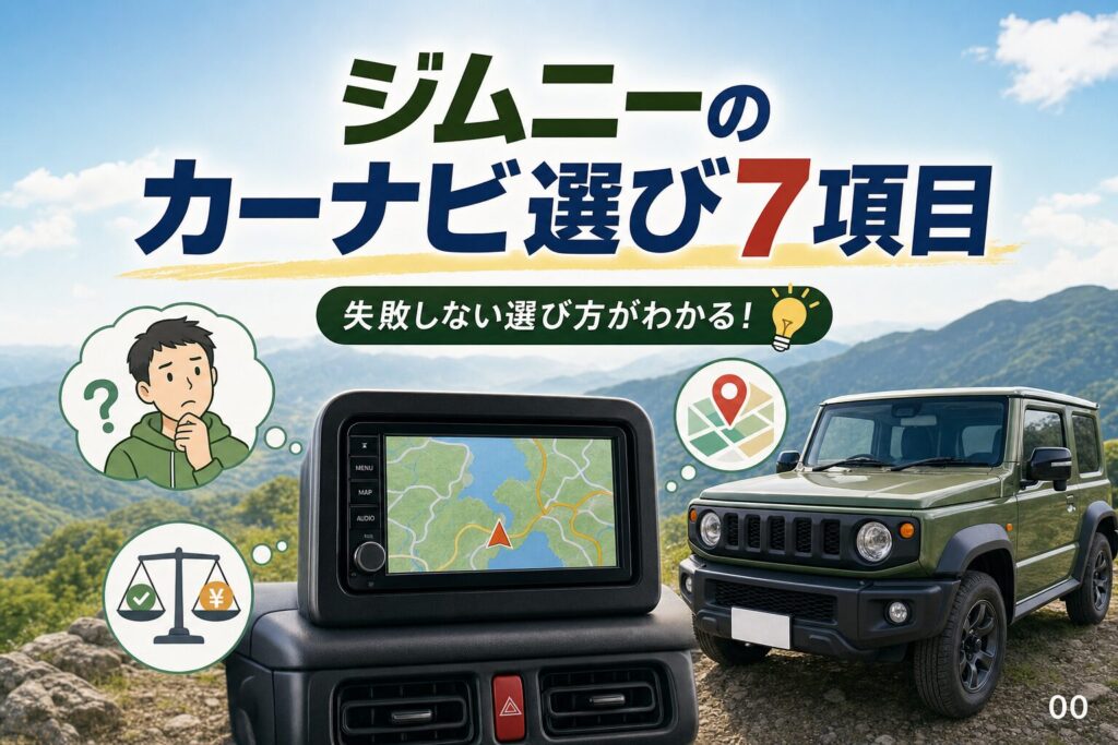 ジムニーのカーナビ選び7項目