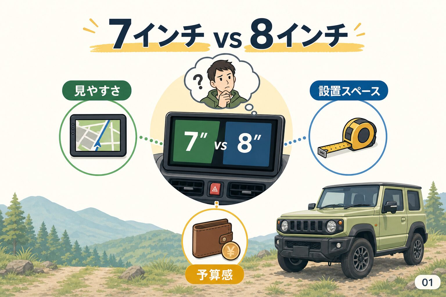 7インチ vs 8インチ|後悔パターンで決める