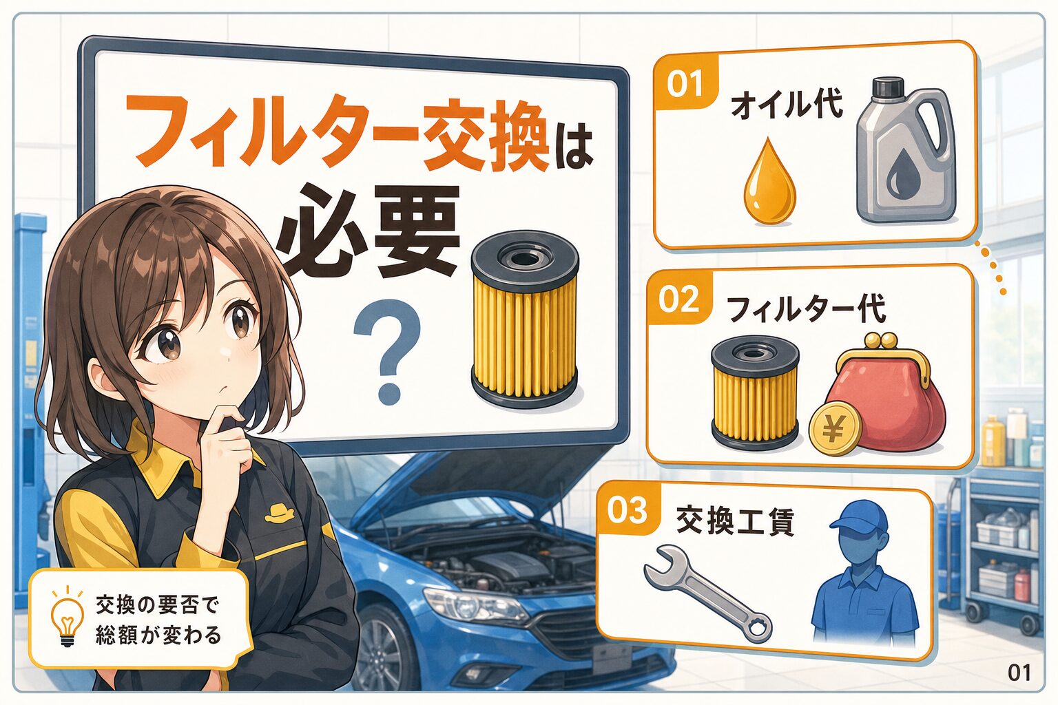 フィルター交換は必要？同時交換で増える費用の考え方