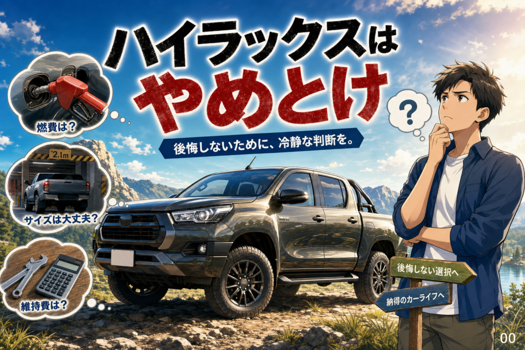 ハイラックスはやめとけ？後悔を防ぐ所有判断