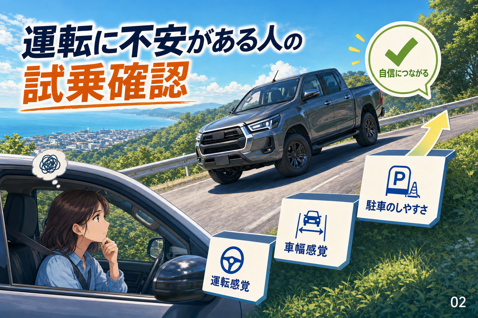 運転に不安がある人の試乗確認