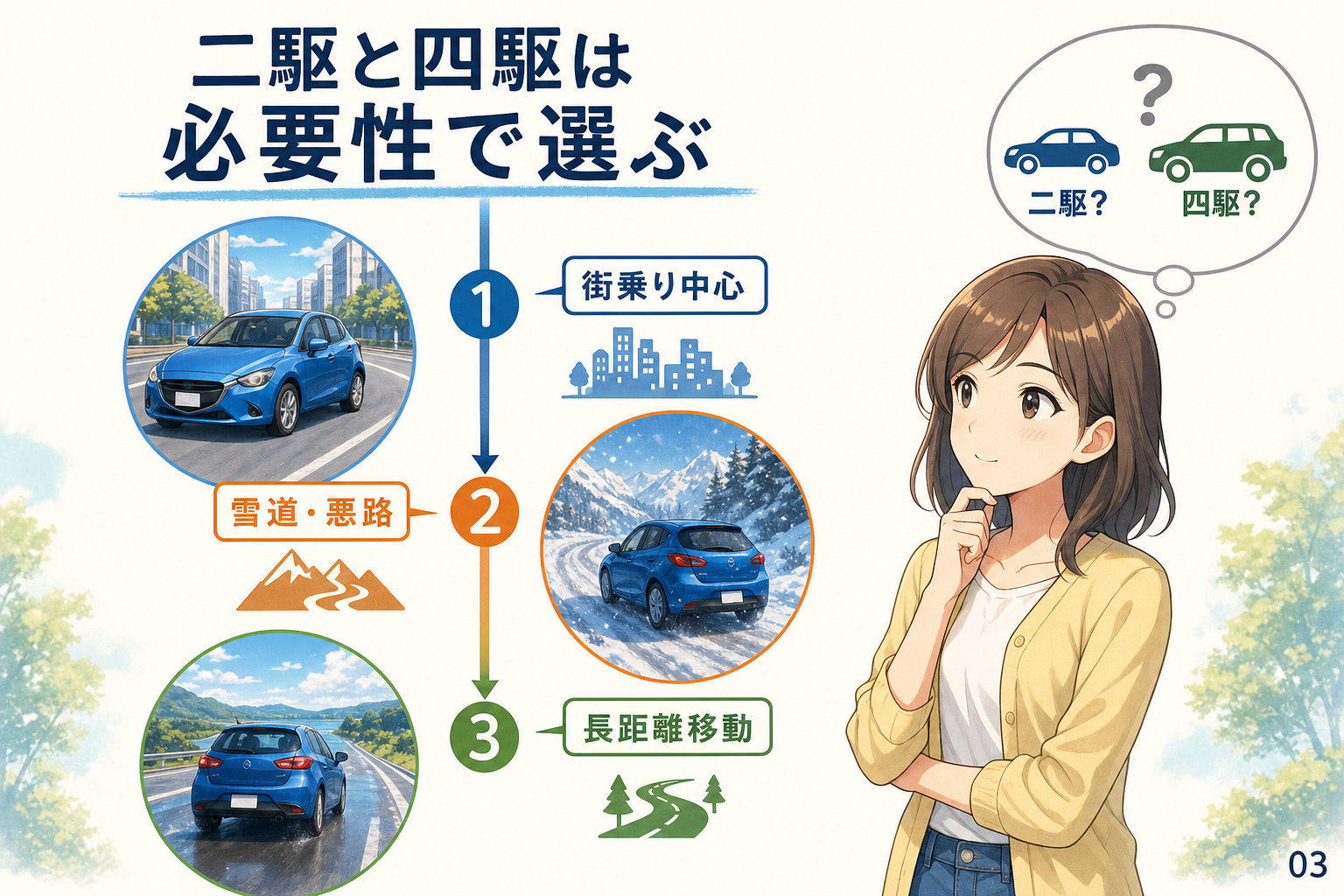二駆と四駆は必要性で選ぶ