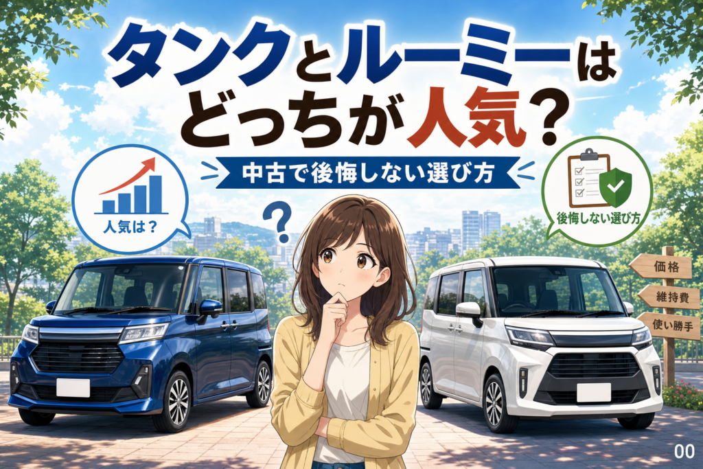 タンクとルーミーはどっちが人気？中古で後悔しない選び方