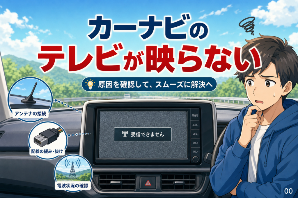カーナビのテレビが映らない原因と直す前の確認手順