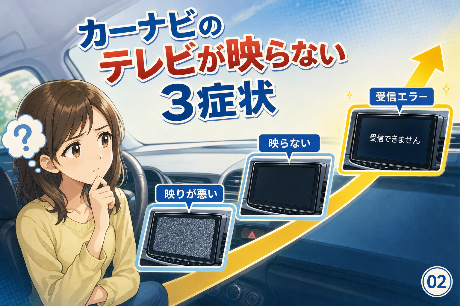 カーナビのテレビが映らない3症状