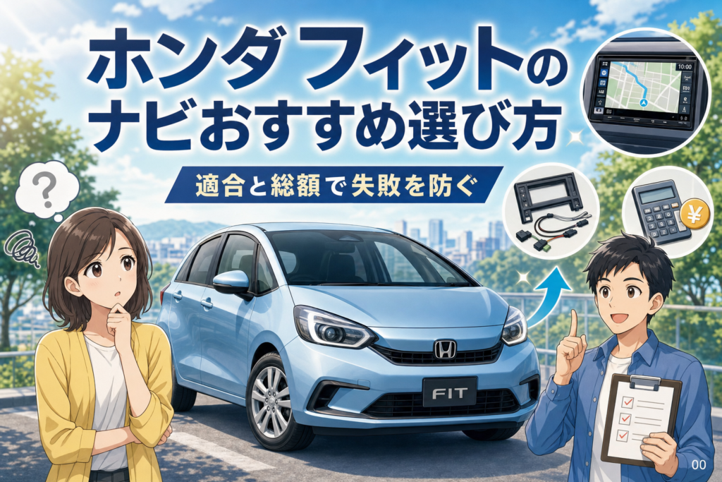 ホンダ フィットのナビおすすめ選び方｜適合と総額で失敗を防ぐ