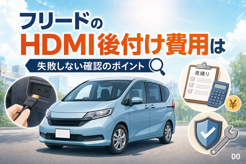 フリードのHDMI後付け費用は？総額の内訳と失敗しない確認法