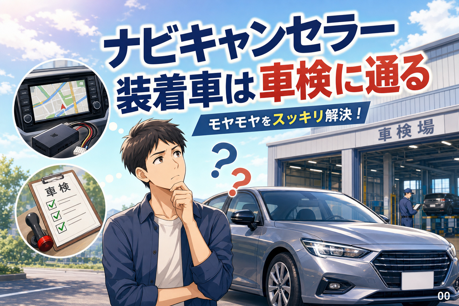 ナビキャンセラー装着車は車検に通る？確認すべき5つの判断軸