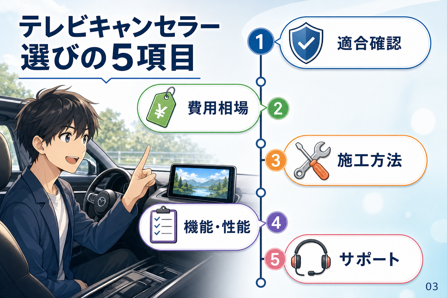 テレビキャンセラー選びの5項目