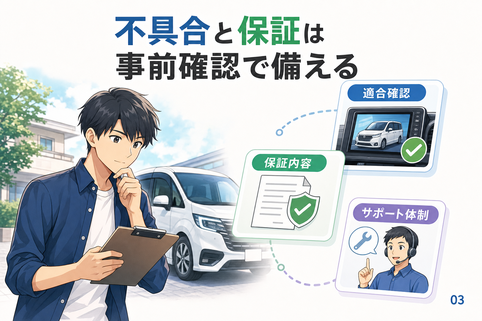 不具合と保証は事前確認で備える