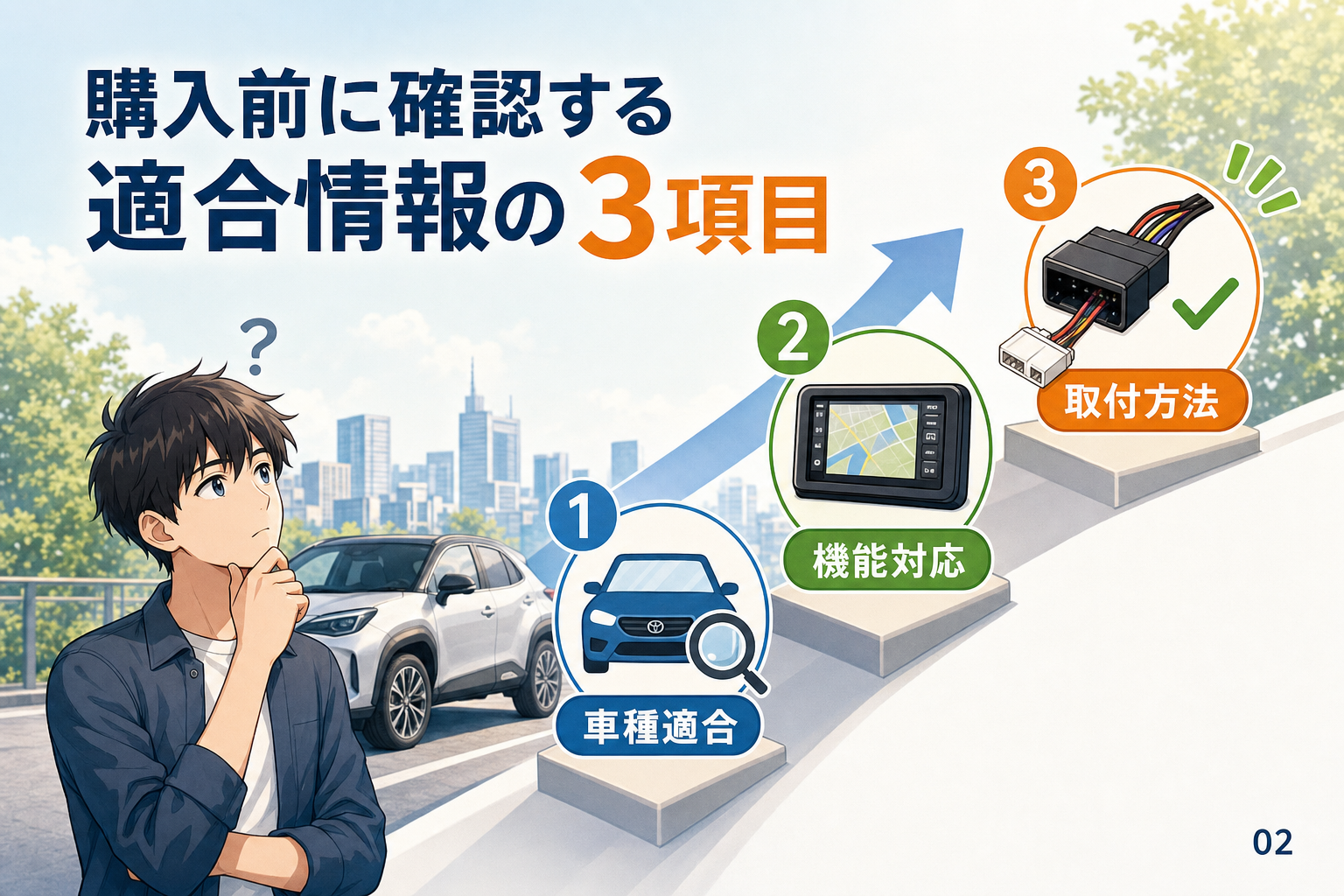 購入前に確認する適合情報の3項目