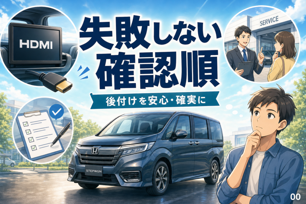 ステップワゴンのHDMI後付けはディーラー対応？失敗しない確認順