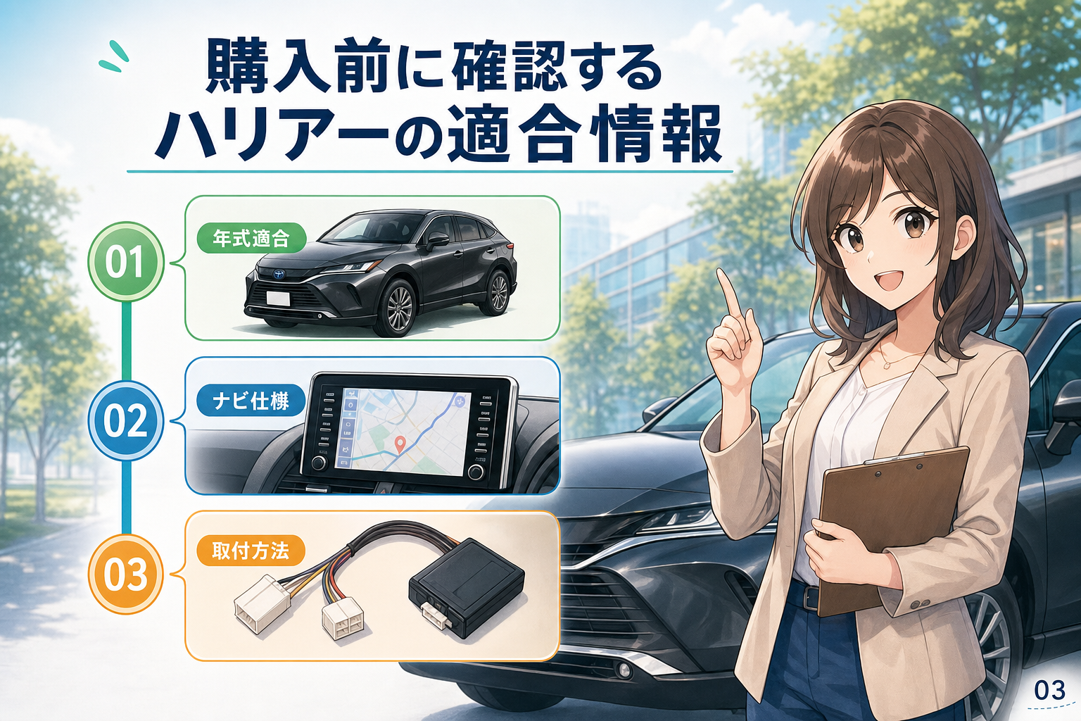 購入前に確認するハリアーの適合情報