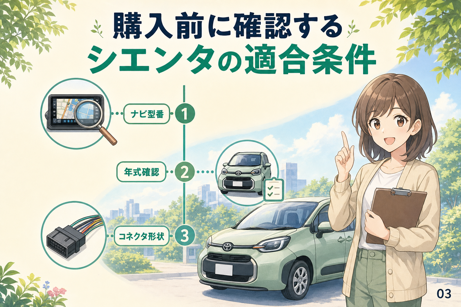 購入前に確認するシエンタの適合条件