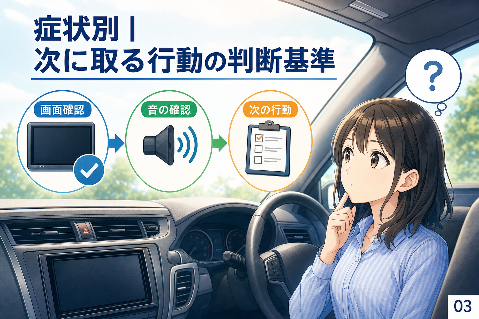 症状別｜次に取る行動の判断基準