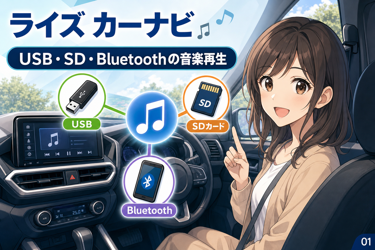 USB・SD・Bluetoothの音楽再生