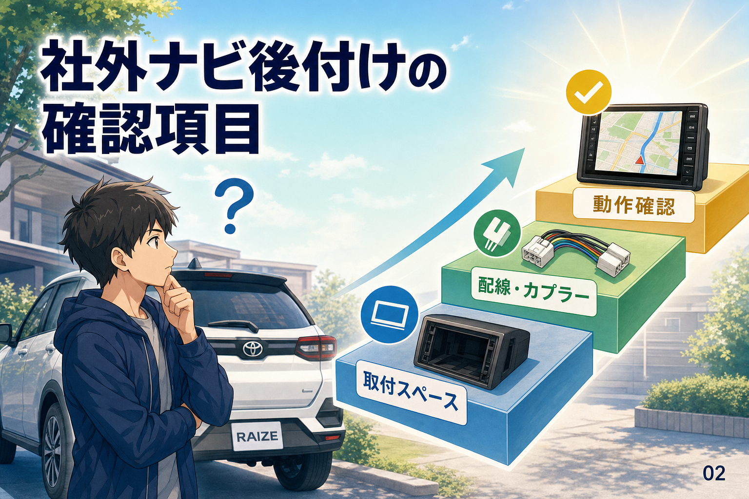 社外ナビ後付けの確認項目