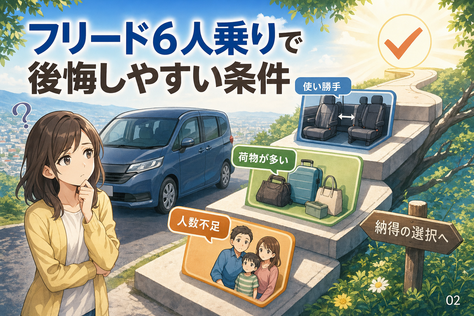 フリード6人乗りで後悔しやすい条件
