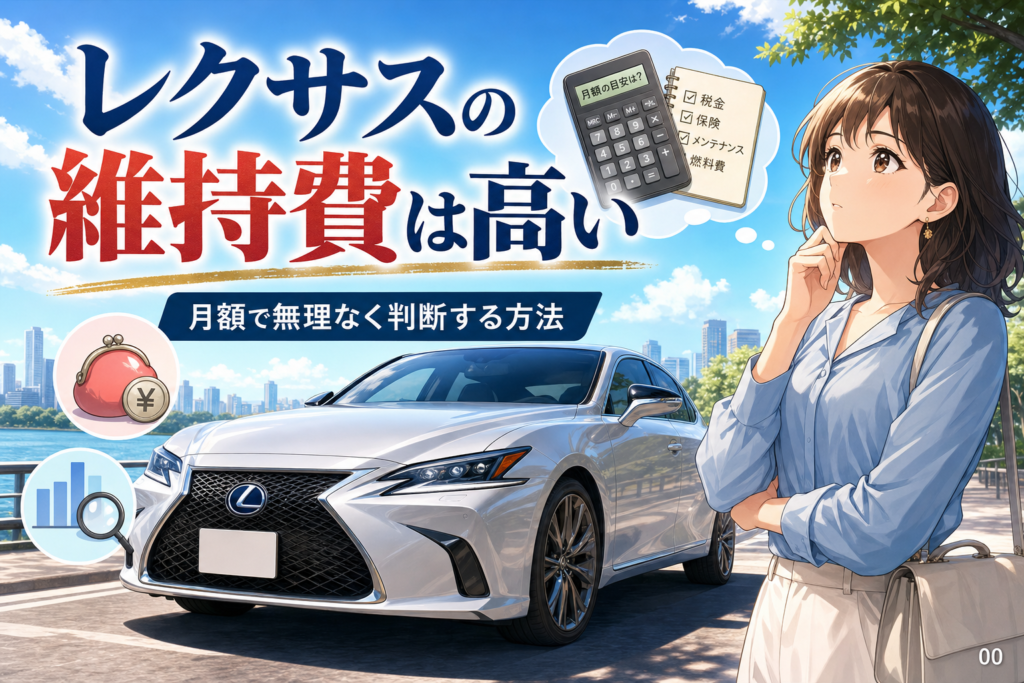 レクサスの維持費は高い？月額で無理なく判断する方法