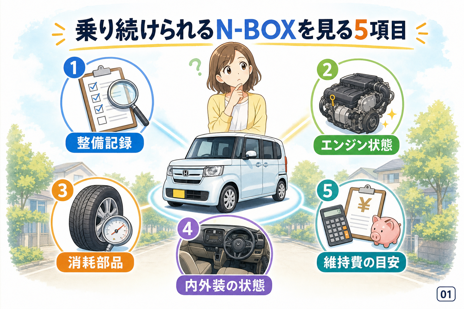 乗り続けられるN-BOXを見る5項目
