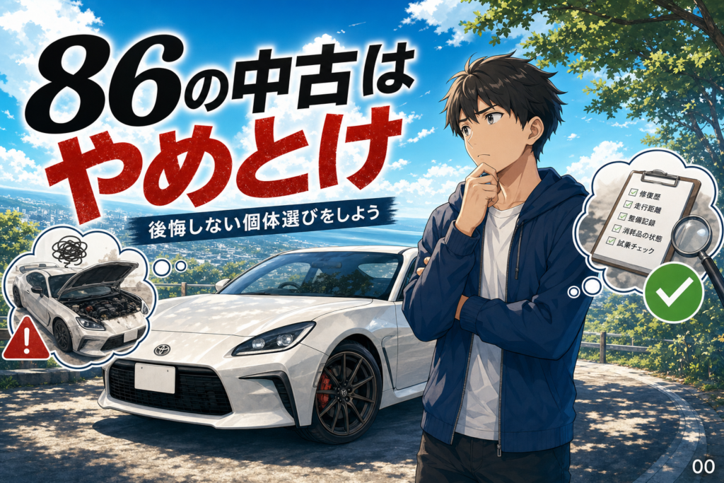 86の中古はやめとけ？後悔しない個体の見分け方