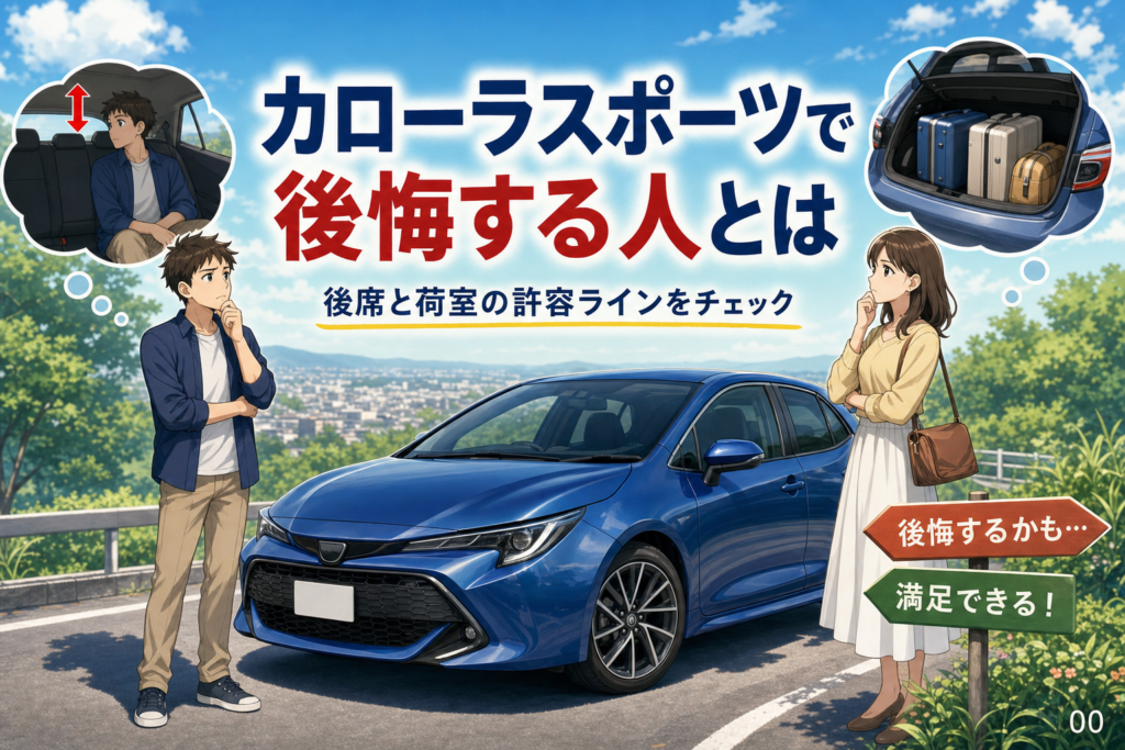 カローラスポーツで後悔する人とは？後席と荷室の許容ライン