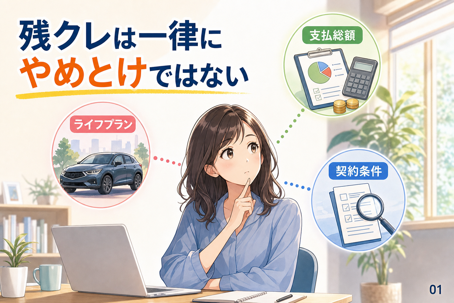 残クレは一律に「やめとけ」ではない