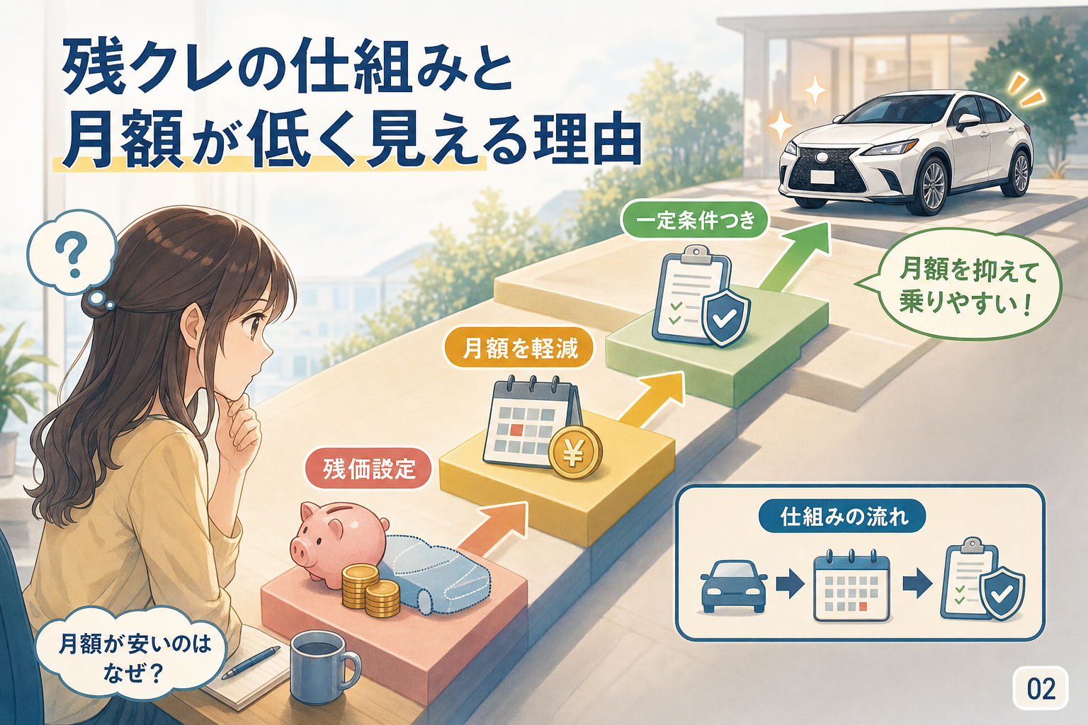 残クレの仕組みと月額が低く見える理由