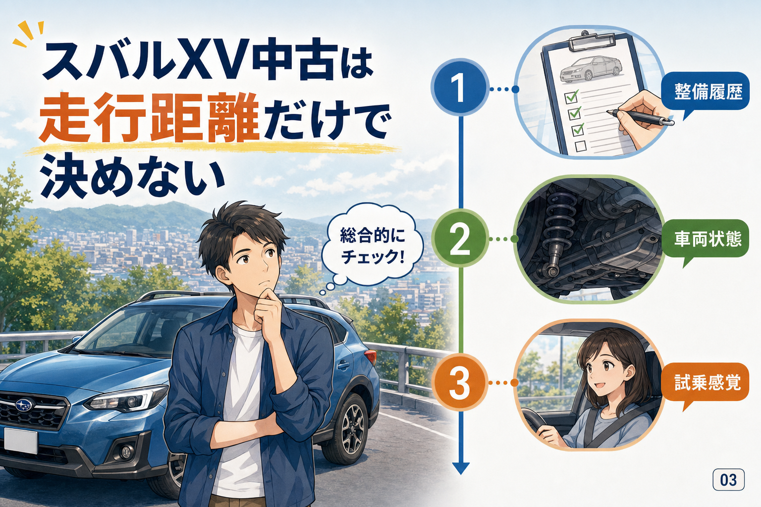 スバルXV中古は走行距離だけで決めない