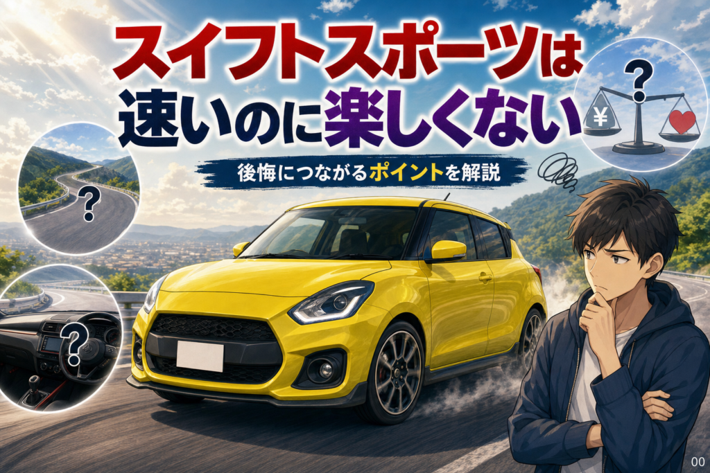 スイフトスポーツは速いのに楽しくない？後悔しやすい5つの点