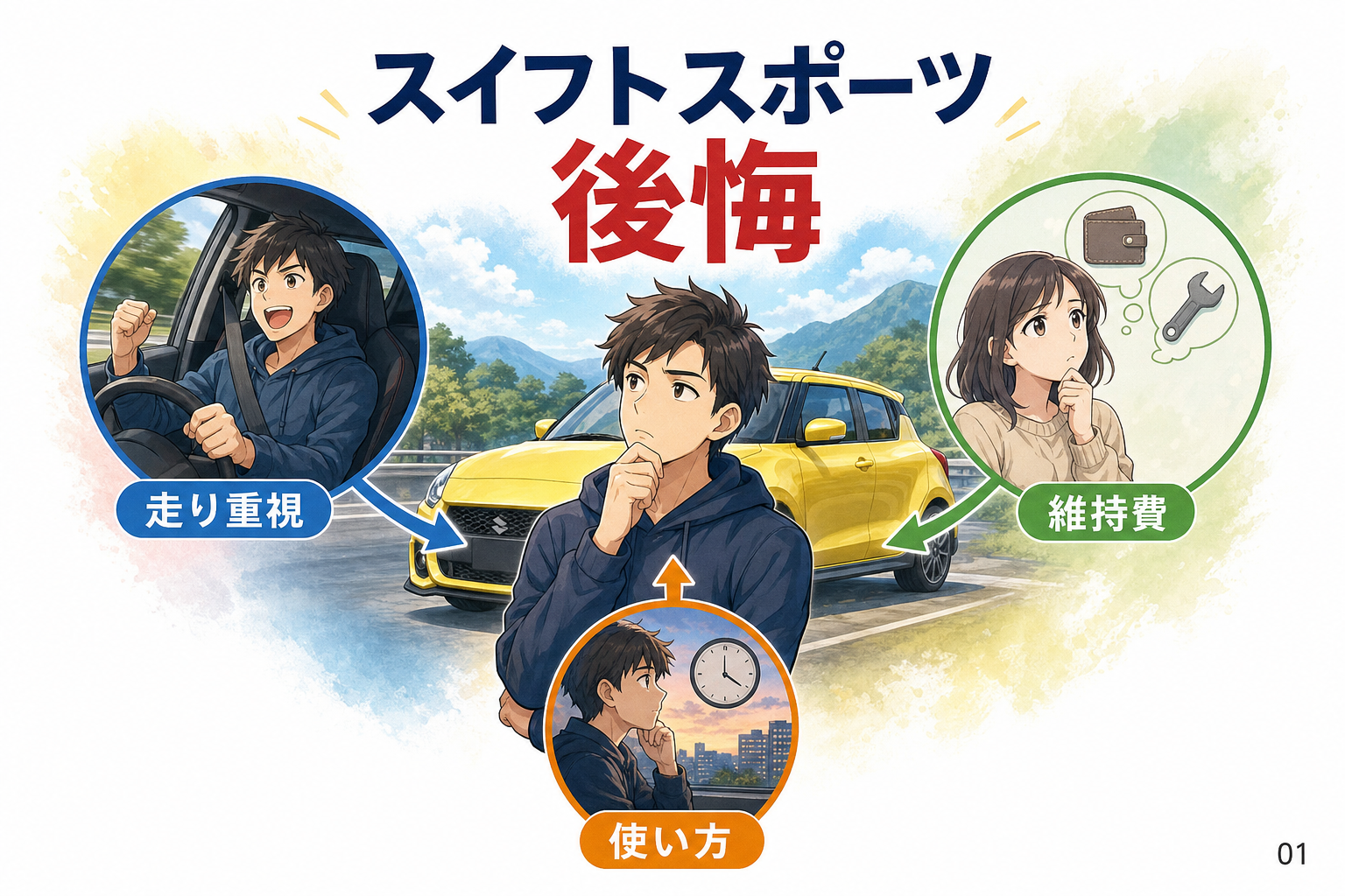 スイフトスポーツに満足しやすい人と慎重な人