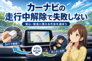 カーナビの走行中解除で失敗しない？DIYと施工店の選び方